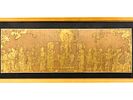 ANTIQUE BUDDHIST GOLD LEAF PAINTING ON RICE PAPER. An antique 19th-century Southeast Asian Image - 1
