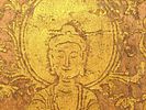 ANTIQUE BUDDHIST GOLD LEAF PAINTING ON RICE PAPER. An antique 19th-century Southeast Asian Image - 2