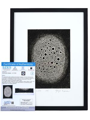 SIGNED YAYOI KUSAMA 1995 LITHOGRAPH WITH COA. Yayoi Kusama, Japanese, American, born 1929 