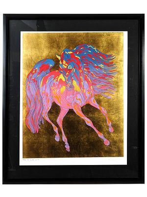 LTD ISRAELI HORSE SERIGRAPH BY GUILLAUME AZOULAY. Guillaume Azoulay, Israeli, born 1949, a 