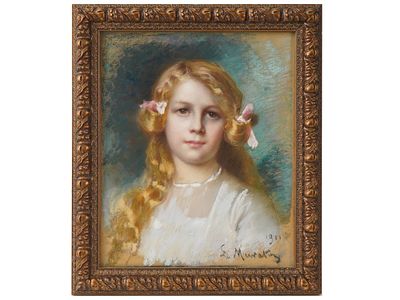 FRENCH PORTRAIT PAINTING ATTR TO EUPHEMIE MURATON. Attributed to Euphemie Muraton, French, 1836 