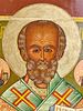 ANTIQUE 19TH C RUSSIAN ORTHODOX ICON ST NICHOLAS. An antique 19th century Russian Orthodox icon Image - 2