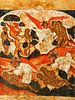 RUSSIAN ORTHODOX ICON ADAM AND EVE IN PARADISE. A rare Russian Orthodox icon of Adam and Eve and Image - 1