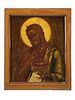 ANTIQUE 19TH C RUSSIAN ORTHODOX ICON JOHN THE BAPTIST. An antique Russian 19th century Orthodox Image - 1