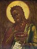 ANTIQUE 19TH C RUSSIAN ORTHODOX ICON JOHN THE BAPTIST. An antique Russian 19th century Orthodox Image - 2