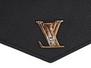 LOUIS VUITTON BLACK SOFT CALFSKIN LOCKME WALLET IOB. A Louis Vuitton Paris Lockmini black soft Image - 5