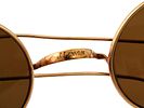 GOLD PLATED JOHN LENNON BEATLES MANNER ETCHED GLASSES. Gold plated John Lennon manner glasses Image - 5