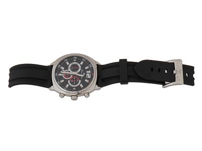 LUCIEN PICCARD MENS CHRONOGRAPH WRISTWATCH. A vintage stainless steel mens chronograph