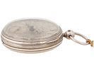 ANTIQUE ENGLISH SILVER POCKET WATCH W KEY 18TH C. An antique English silver pocket watch with a Image - 4