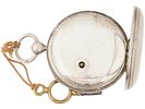 ANTIQUE ENGLISH SILVER POCKET WATCH W KEY 18TH C. An antique English silver pocket watch with a Image - 7