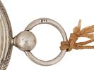 ANTIQUE ENGLISH SILVER POCKET WATCH W KEY 18TH C. An antique English silver pocket watch with a Image - 10