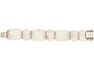 STERLING SILVER BRACELET WITH GREEN ONYX STONES. A sterling silver bracelet with alternating Image - 3