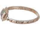 VINTAGE STERLING SILVER BRACELET WITH STONES. A sterling silver bracelet with a centerpiece Image - 3