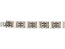 VINTAGE STERLING SILVER AMETHYST BRACELET. A vintage sterling silver bracelet comprised of a Image - 1