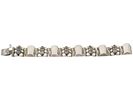 VINTAGE STERLING SILVER AMETHYST BRACELET. A vintage sterling silver bracelet comprised of a Image - 3