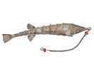 VINTAGE SILVER PENDANT W ARTICULATED FISH FIGURE. A vintage silver pendant with articulated fish Image - 3