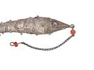 VINTAGE SILVER PENDANT W ARTICULATED FISH FIGURE. A vintage silver pendant with articulated fish Image - 4