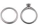 LOT OF TWO TIFFANY AND CO PLATINUM RINGS WITH DIAMONDS. A lot of two Tiffany and Co platinum Image - 1