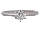 LOT OF TWO TIFFANY AND CO PLATINUM RINGS WITH DIAMONDS. A lot of two Tiffany and Co platinum Image - 2