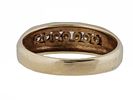 14K GOLD CRESCENT RING WITH SEVEN DIAMONDS. An elegant 14k gold crescent band ring with a row of Image - 3