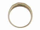 14K GOLD CRESCENT RING WITH SEVEN DIAMONDS. An elegant 14k gold crescent band ring with a row of Image - 4