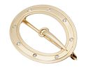 RUSSIAN 14K GOLD BROOCH WITH GEMSTONES IOB. A fine Russian 14k gold brooch with gemstones and a Image - 1
