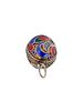 ANTIQUE RUSSIAN SILVER CLOISONNE ENAMEL EGG PENDANT. An antique Russian gilt silver egg shaped Image - 1