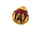 RUSSIAN 14K GOLD PURPURIN EMERALD FROG EGG PENDANT. A Russian hand carved Purpurin stone Easter Image - 4