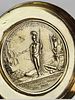 19 C RUSSIAN SILVER BOX CATHERINE II MEDAL. An antique Russian round shaped silver spice box. Image - 9