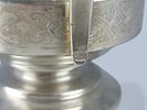 19TH C IMPERIAL RUSSIAN ENGRAVED GILT SILVER TANKARD. An antique 19th century Imperial Russian Image - 7