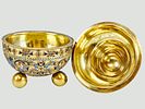 RUSSIAN SILVER CLOISONNE ENAMEL ST PETERSBURG BOX. A Russian gilt silver trinket box. Globe Image - 3