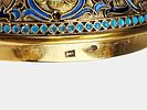 RUSSIAN SILVER CLOISONNE ENAMEL ST PETERSBURG BOX. A Russian gilt silver trinket box. Globe Image - 6