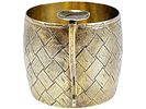 19TH C RUSSIAN TEA GLASS HOLDER TROMPE-L'OEIL OVCHINNIKOV. An antique 19th century Russian gilt Image - 2