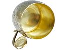 19TH C RUSSIAN TEA GLASS HOLDER TROMPE-L'OEIL OVCHINNIKOV. An antique 19th century Russian gilt Image - 3