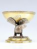 ANTIQUE EARLY 19TH C RUSSIAN GILT SILVER SALT CELLAR. An antique early 19th-century Russian gilt Image - 1