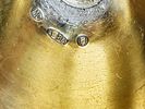 RUSSIAN 84 GILT SILVER SHADED ENAMEL EASTER EGG. A Russian gilt silver shaded enamel Easter egg Image - 6