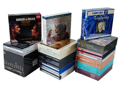 VINTAGE CLASSICAL 42 MUSIC OPERA CD RECORDINGS. A collection of vintage classical opera CD