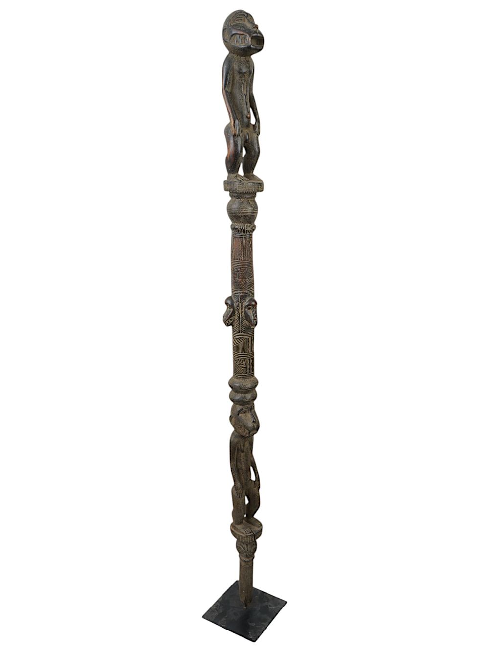 IVORY COAST WEST AFRICA BAULE PEOPLE WOODEN FIGURE. A carved wooden figure of the Baule or 