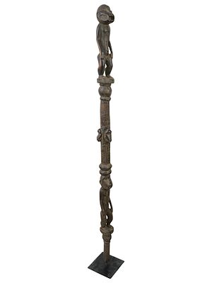 IVORY COAST WEST AFRICA BAULE PEOPLE WOODEN FIGURE. A carved wooden figure of the Baule or