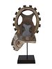 WEST AFRICAN NIGERIA IGBO PEOPLE WOODEN HELMET MASK. A West African, hand carved wooden Agbogho Image - 2