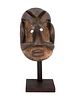 CENTRAL AFRICAN BAULE PEOPLE CARVED WOODEN MASK. A Central African Ivory Coast hand carved Image - 1