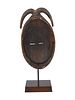 CENTRAL AFRICAN BAULE PEOPLE CARVED WOODEN MASK. A Central African Ivory Coast hand carved Image - 3