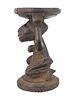 AFRICAN CONGO LUBA PEOPLE WOODEN CEREMONIAL STOOL. African hand carved wooden ceremonial stool Image - 2