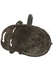 WEST AFRICA BENIN CAST BRONZE HELMET MASK. A cast bronze helmet mask from Benin, Nigeria, West Image - 5
