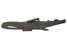 VINTAGE AFRICAN IVORY COAST WOODEN CROCODILE SCULPTURE. A vintage African Ivory Coast carved Image - 2