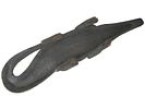 VINTAGE AFRICAN IVORY COAST WOODEN CROCODILE SCULPTURE. A vintage African Ivory Coast carved Image - 5