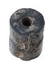 ANCIENT BLACK STEATITE CYLINDER SEAL BEAD. An ancient Sumerian hand carved black steatite Image - 2