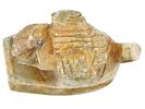 ANCIENT EGYPTIAN CARVED SOAPSTONE BABOON PENDANT. An ancient Egyptian hand carved soapstone Image - 4