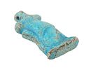 ANCIENT EGYPTIAN FAIENCE BABOON GOD AMULET PENDANT. An ancient Egyptian Late Period faience Image - 4