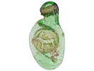 300 AD ROMAN ANIMAL GREEN GLASS MEDALLION PENDANT. An ancient Roman gree glass amulet pendant. Image - 1
